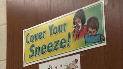 Cover your sneeze sign allergy illness generic